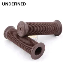 Определено 1 пара коричневый Мотоцикл аксессуары Универсальный Ретро подряд мягкие резиновые 7/" ручками руль для Suzuki Kawasaki