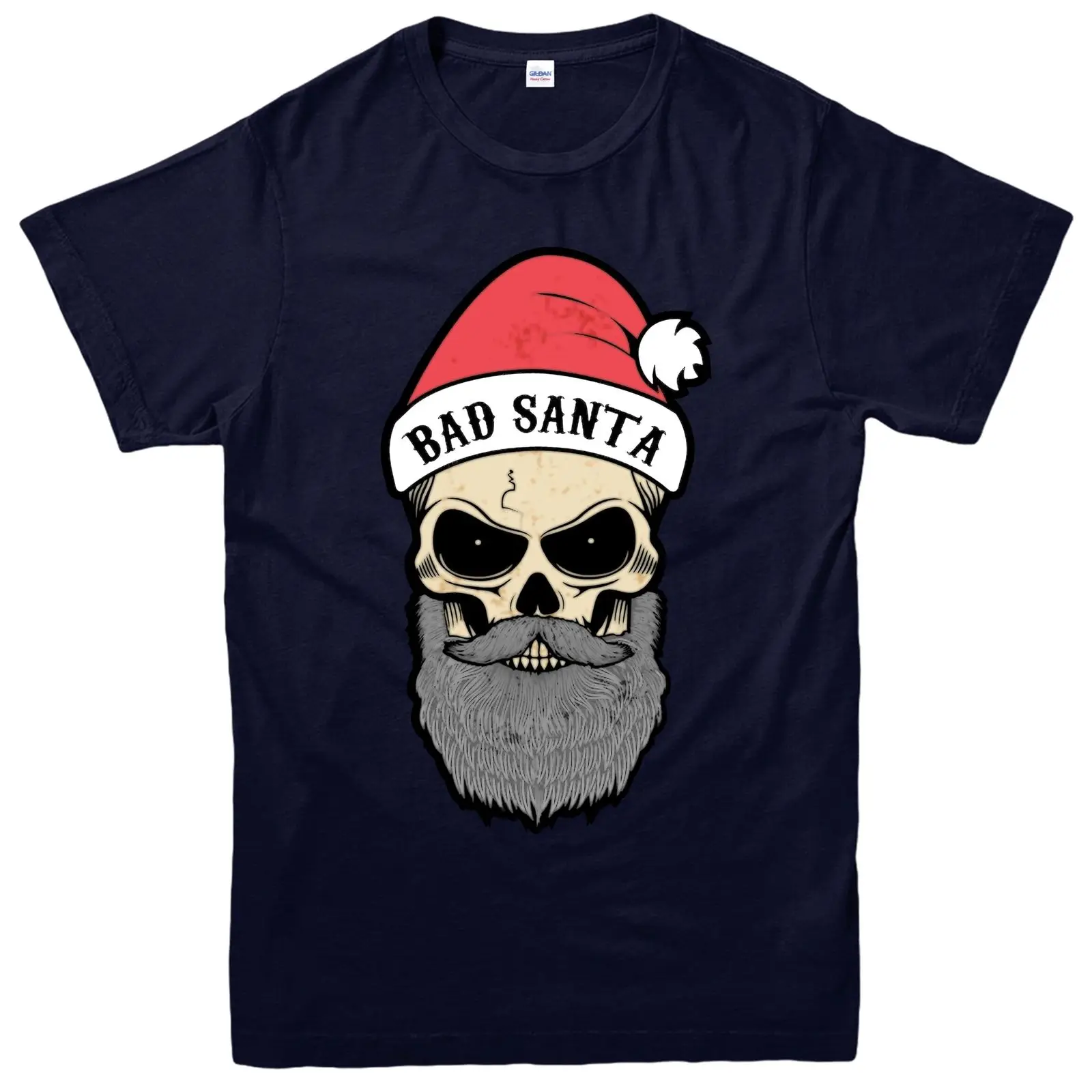 

Bad Santa Christmas T-Shirt, Wicked Biker Santa Festive Adult & Kids Tee Top