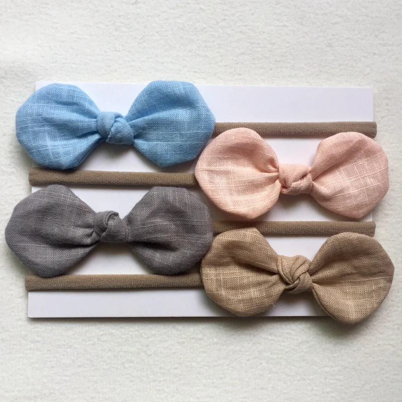 4-Pcs-lot-High-Quality-Handmade-solid-Nylon-Headband-Bow-Headbands-For-cute-Kids-Girls-Hair (2)