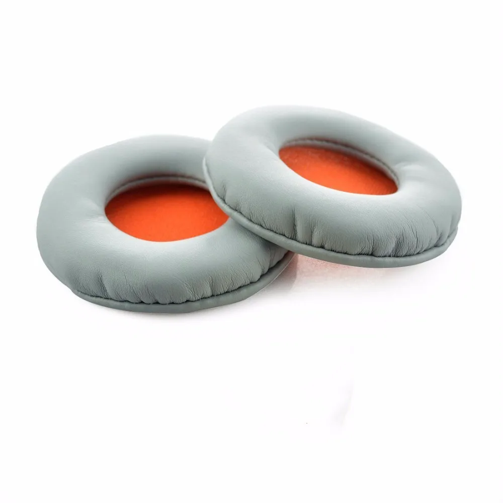 SONY MDR ZX600 ZX600 Headphone Replacement Ear Pad Ear Cushion Ear Cups Ear Cover Earpads Gray leather Orange Mesh 