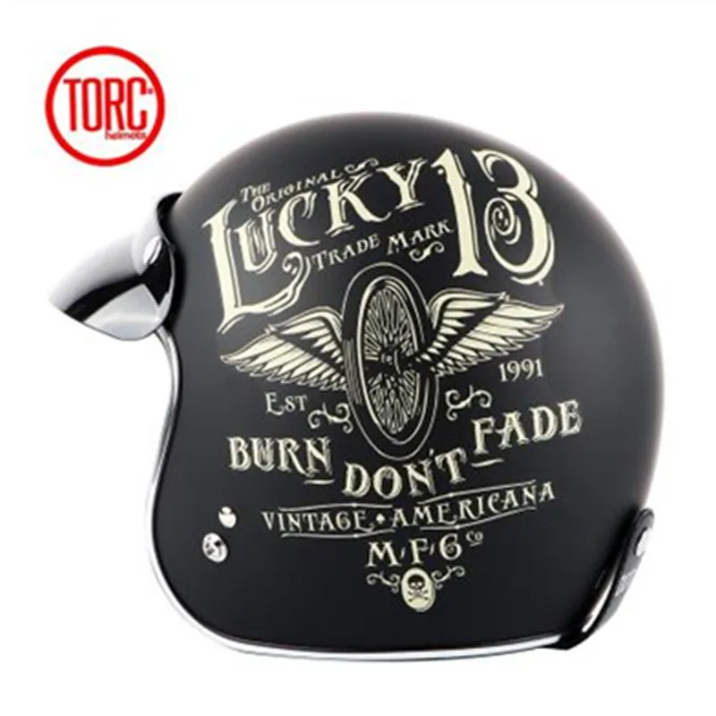 

Hot sale TORC T50 Route 66 Motorcycle helmet jet Vintage helmet Open face retro 3/4 half helmet casco moto capacete motociclismo