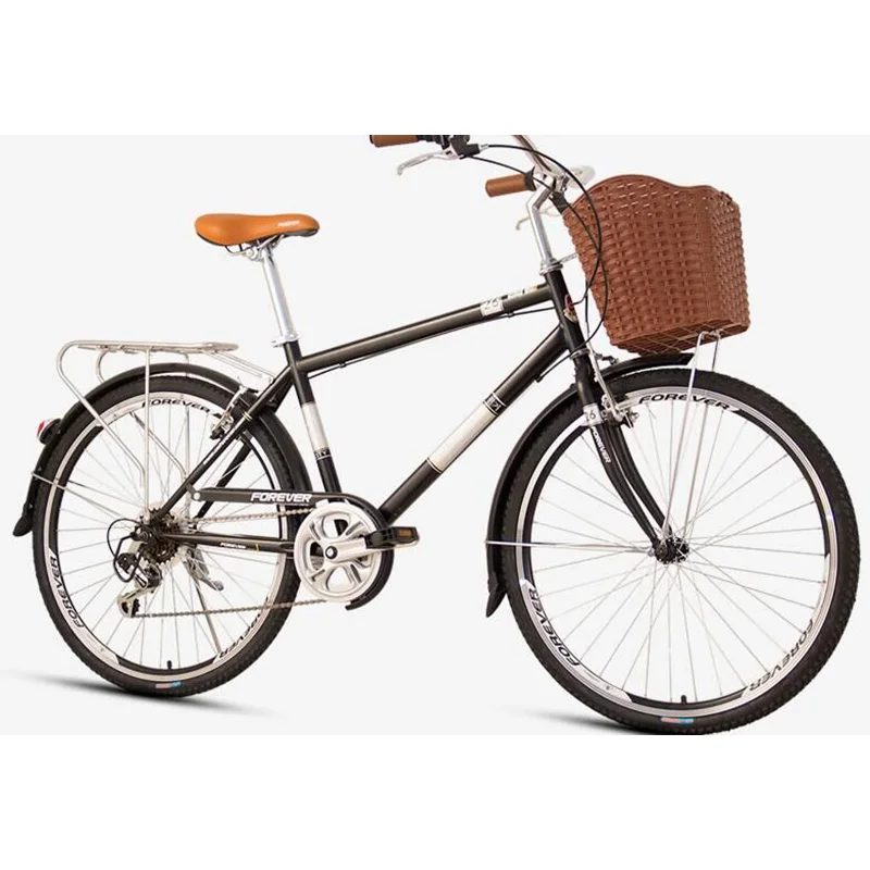 18 Speed 26 Inch Bend Handlebar Bicycle Repair Tools Manufacturer Mountain Bike Including Basket Both for Man or Woman