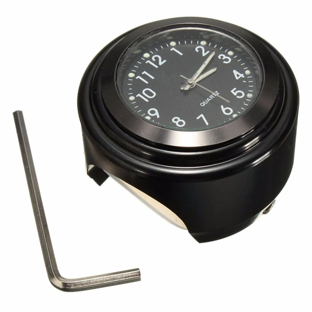 

1Pcs Universal 22-25mm Motorcycle Handlebar Mount Temp Thermometer Clock Watch Motorcycles Accessories Car Styling