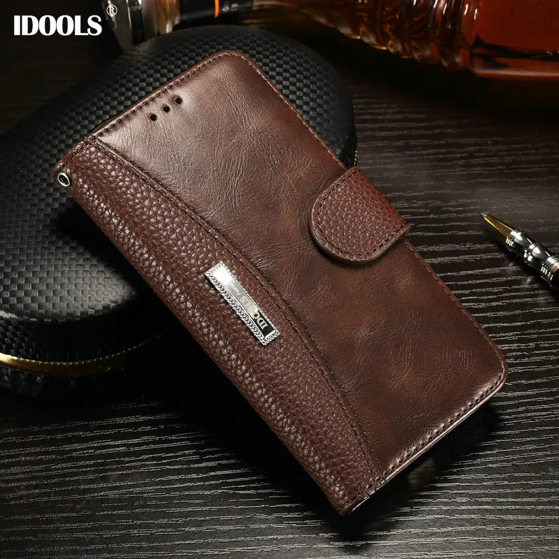 

IDOOLS for Xiaomi Redmi Note 6 5 Plus 4X Pro Case Dirt Resistant PU Leather Flip Wallet Cover Phone Bags Cases Redmi Note 4 6A