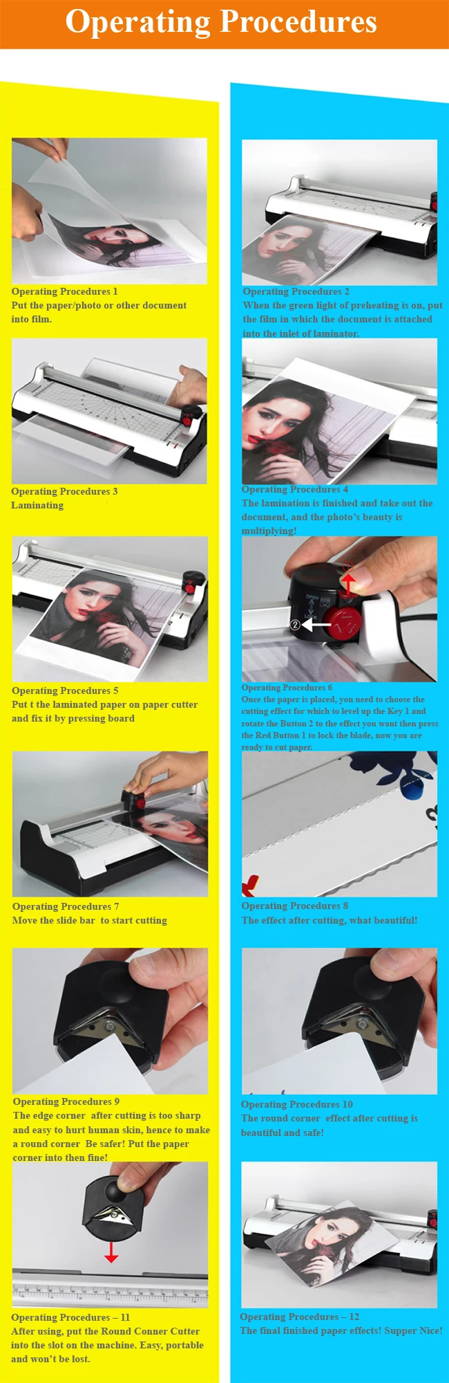 A3 Multi-functional 2 in 1 Photo Thermal and Cold Pouch Laminator with Paper Trimmer usage