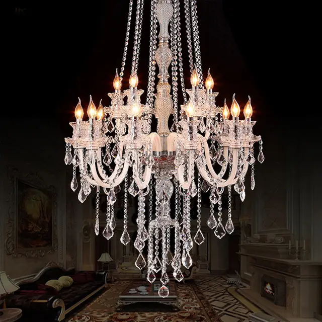 Online Shop Large Modern Crystal Chandelier For High Ceiling Extra