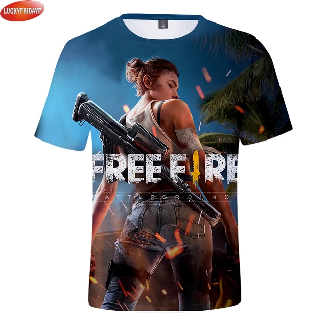 Free Fire 3D Printed Summer T shirts Women/Men Short ...