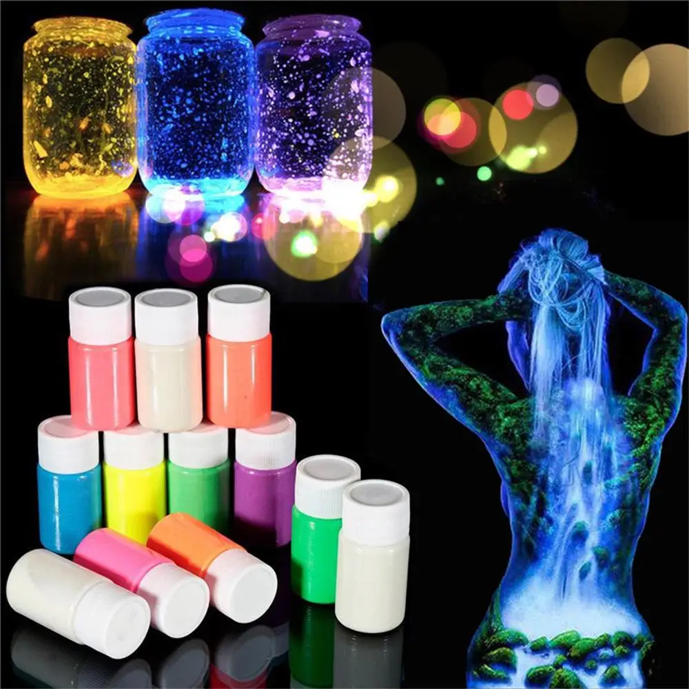 

20g Glow in the Dark Acrylic Luminous Paint Bright Pigment Cool Fashion DIY Party Waterproof Decoration
