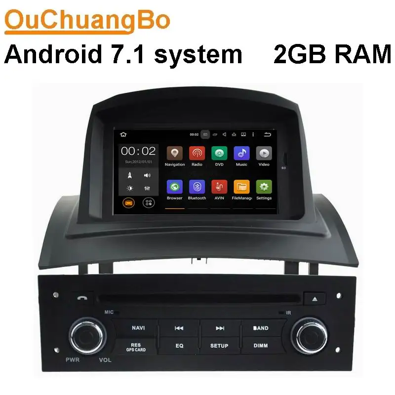 Ouchuangbo android 7 1 система авто радио gps для Renault Megane II 2002 2008 Поддержка wifi Bluetooth 1080P mirror link