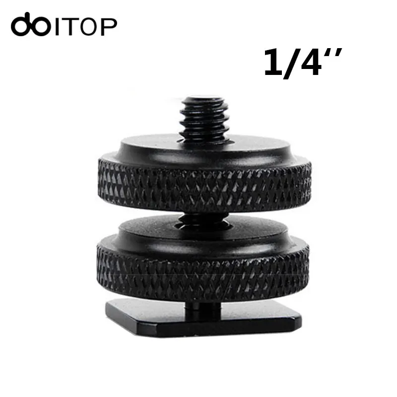 

DOITOP 1/4" Tripod Mount Screw with Double Layer to Flash Hot Shoe Adapter Holder Mount Photo Studio Accessories A3