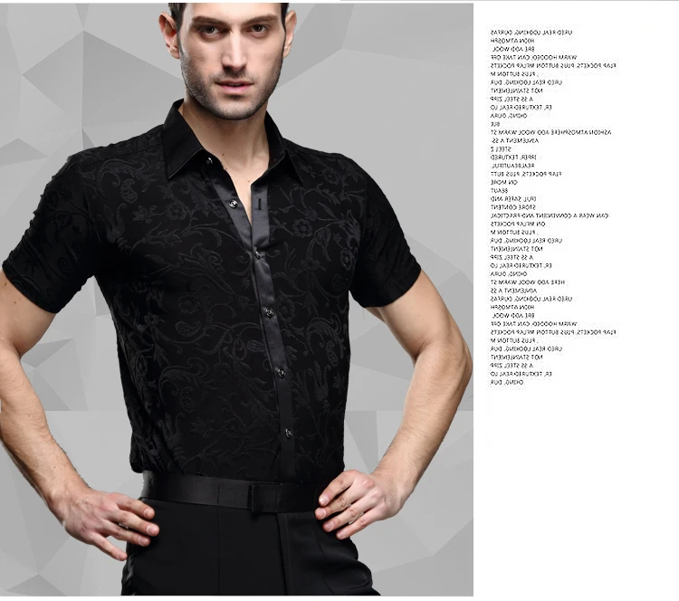 Men's Dancing Clothes Rumba Samba Modern Dance Ballroom Latin Dance Costume Clothes Latin Dancing Clothes B-4239