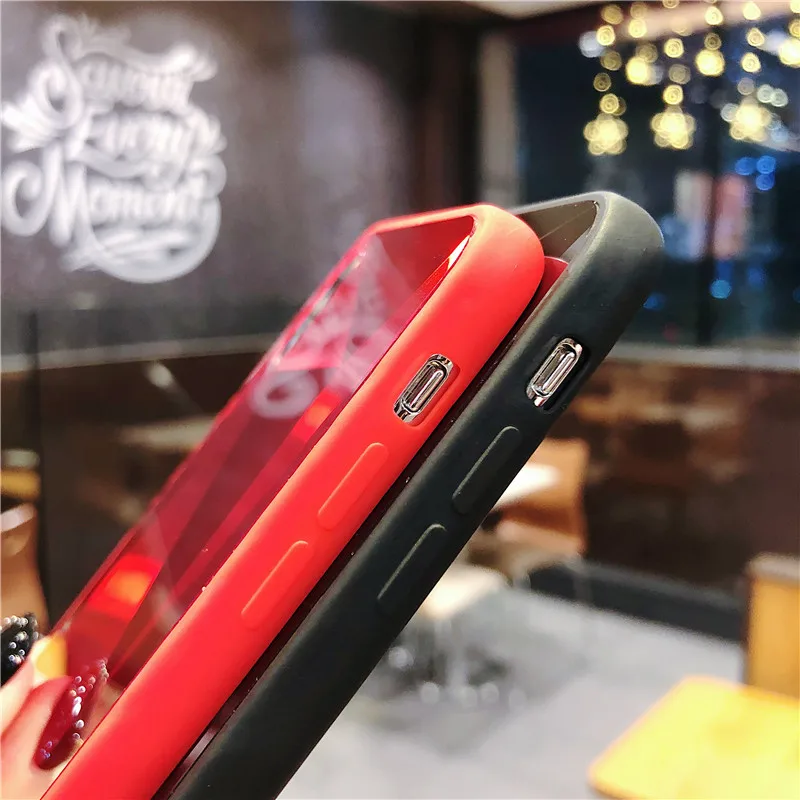 Роскошный 3D чехол с алмазной текстурой для iphone 7 чехол s для iphone 6 6s 7 8 plus X Xs чехол для MAX XR Тонкий чехол зеркальный узор чехол для телефона