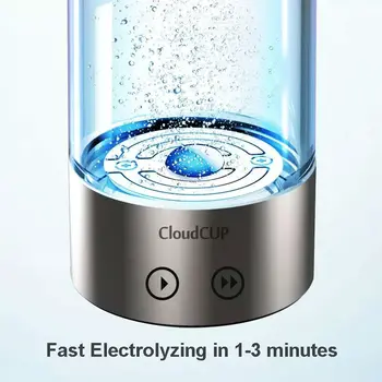 

Japanese Titanium Quality Hydrogen-Rich Water Cup Ionizer Maker/Generator TWO modes super antioxidants ORP hydrogen bottle 480ml