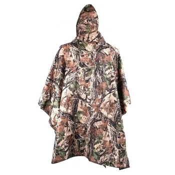 

New 3in1 Outdoor Military Travel Camouflage Raincoat Poncho Backpack Rain Cover Waterproof Tent Mat Awning Hunting Camping Hike