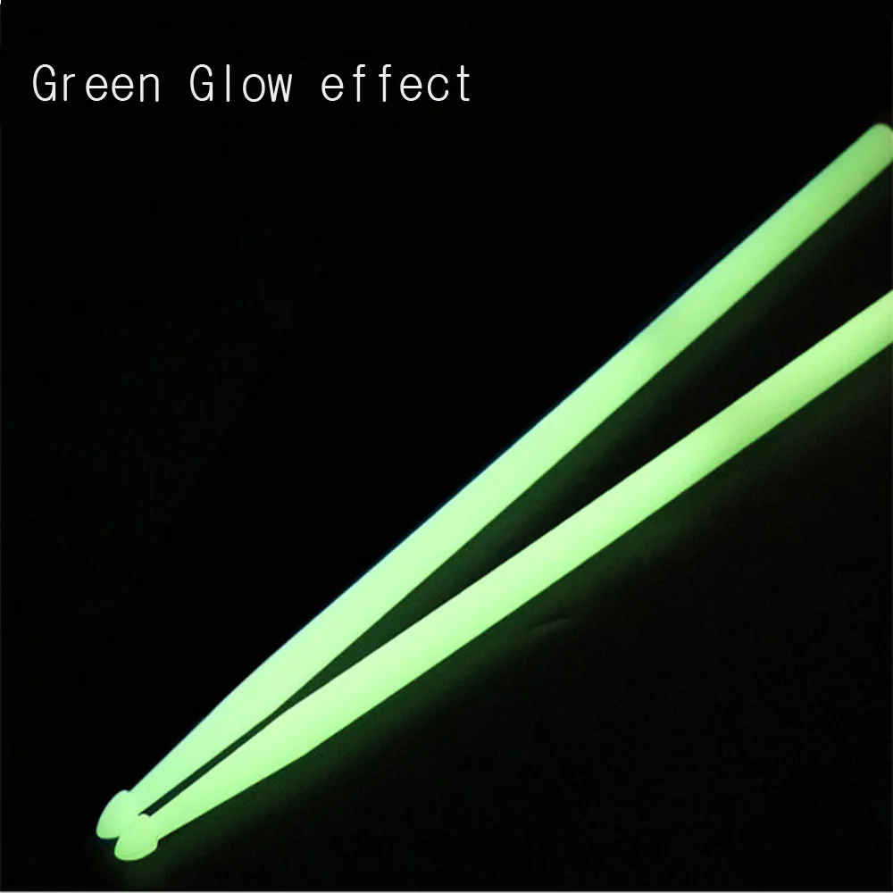 Luminous Drum Sticks 5A Noctilucent Nylon Drumsticks Glow In The Dark Night Stage Performance Stick Percussion Parts Accessories