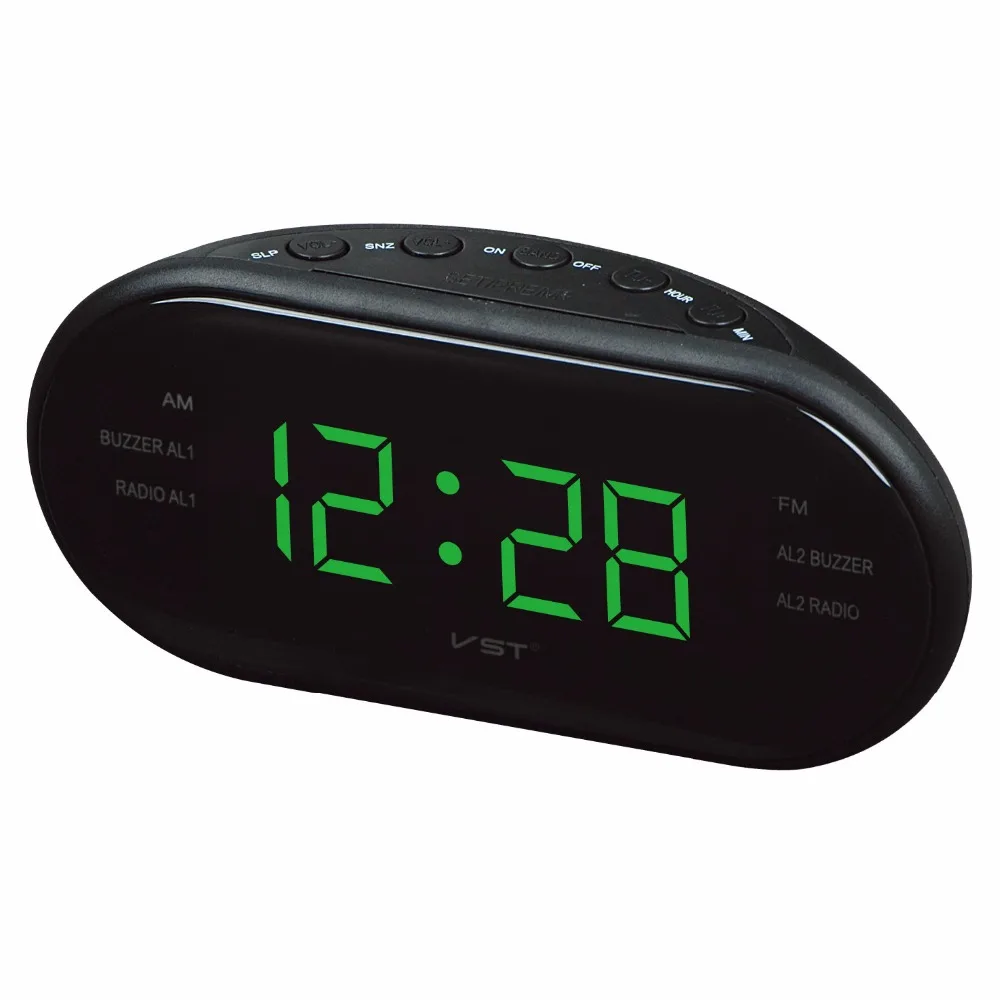 Modern Design Compact Digital Alarm Clock FM/AM Radio Clocks reloj despertador Snooze Sleep