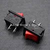 10 Uds KCD1-101 AC 6A 250V 2 Pin/ME/SPST Snap en Mini botón rojo barco interruptor basculante 15*21MM ► Foto 2/3