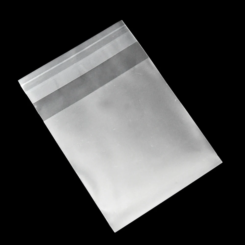 10*10+3cm Self Adhesive Frostic Transparent Plastic Bag Candy Biscuit Package Bags Matte Clear Plastic Packaging Bag 500 Pieces