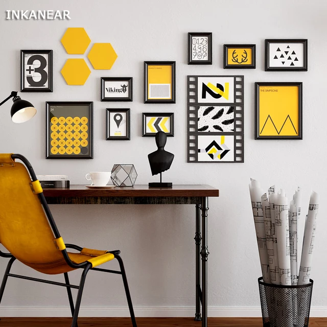 INKANEAR Modern Creative Fashion Painting Nautical Style Photo Frame Gorgeous Solid Wood Home Office Furniture Set Decoration INKANEAR Modern Creative Fashion Painting Nautical Style Photo Frame Gorgeous Solid Wood Home Office Furniture Set Decoration