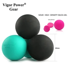 Vigor power gear фитнес-мячи для массажа, Гимнастические мячи, мячи для Лакросса, силиконовые мячи для расслабления слизи тела