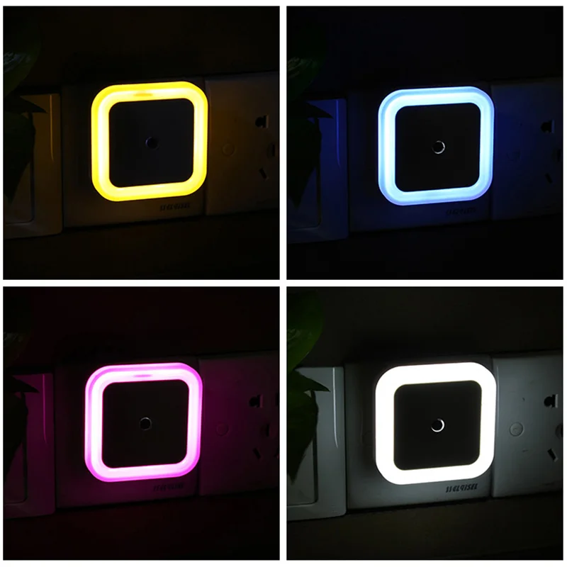 US/EU Plug Induction Sensor Auto Control LED Light Bedside ...