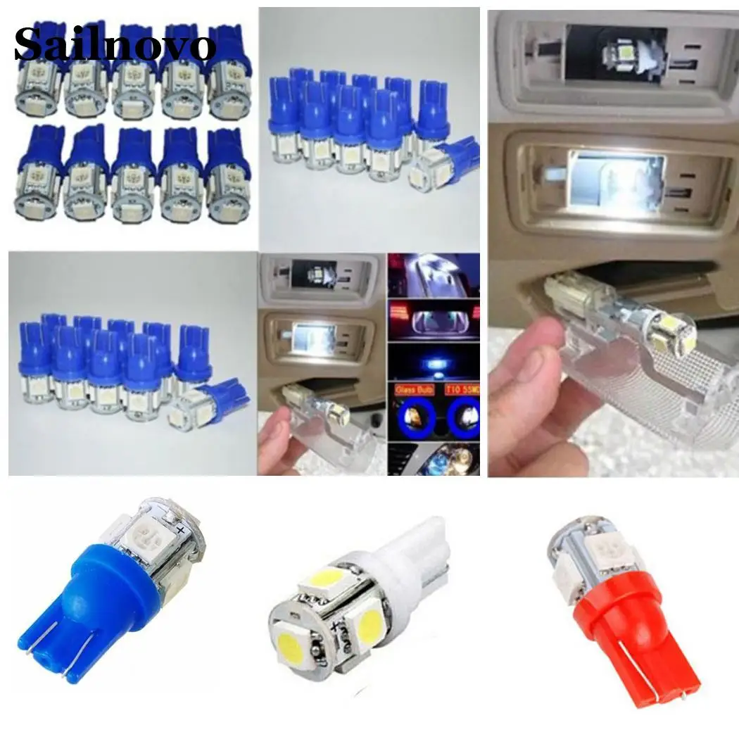 

Elifine 12V 360 Degrees Car License Plate Functional Durable T10 5SMD LED Light 2.7cm Car LED Light Light Bulb