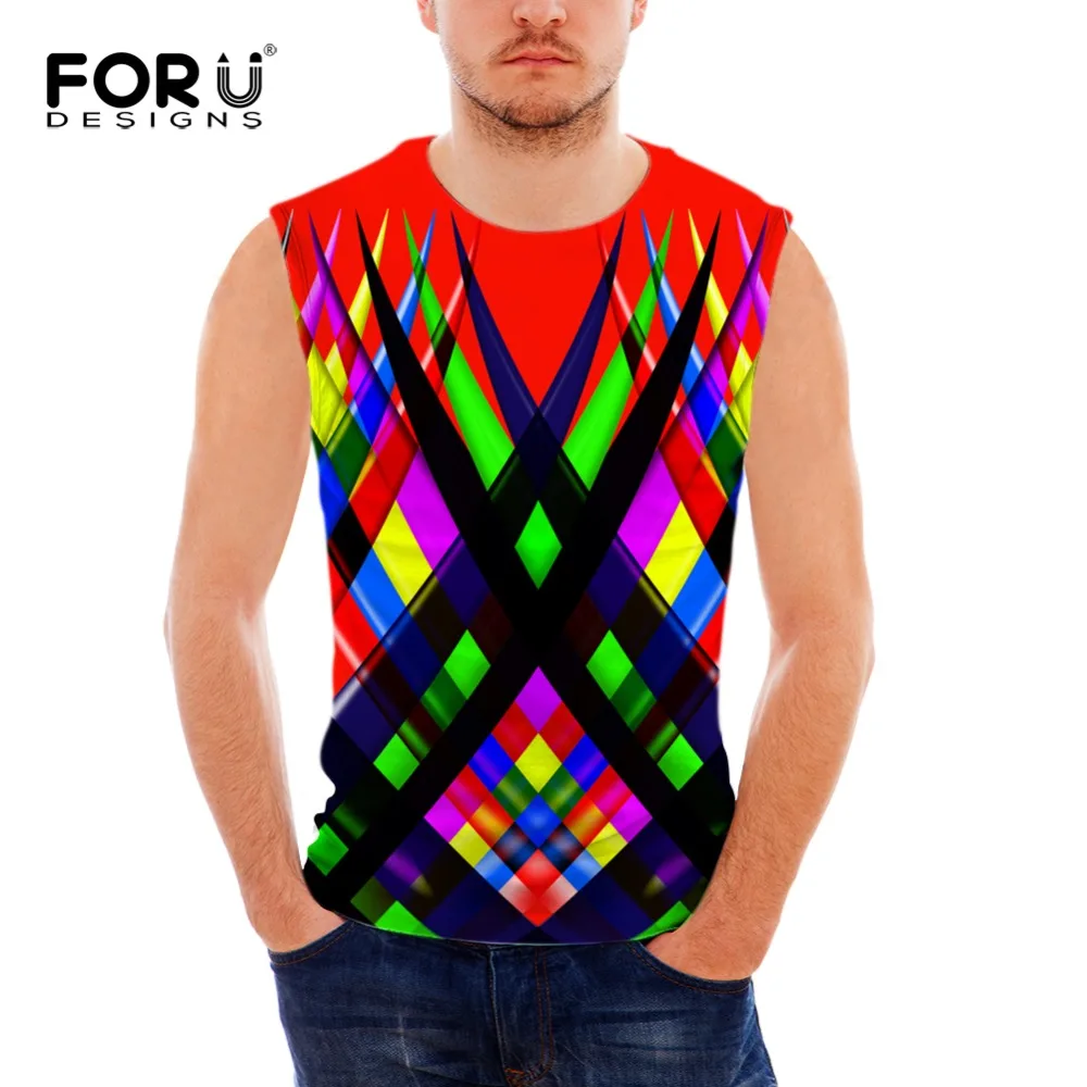 FORUDESIGNS/ летний топ на бретелях для мужчин, одежда и фитнес для мужчин, s, красный, без рукавов, трико, повседневные топы для мужчин, подростков, большие размеры