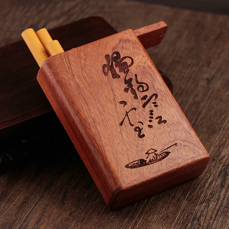 

Cigarette Box Classical Men's Personality Creative Red Wood Box Gift Cigarette Cases