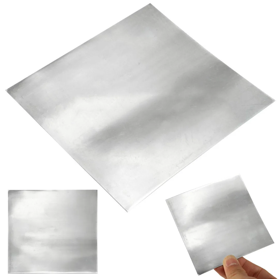 1pc High Purity Pure Zinc Plate Durable Zn Sheet Metal Foil For Science 100x100x0.5mm