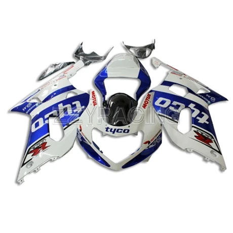 Наборы обтекателей впрыска для Suzuki GSXR600-750 K1 2000-2003 год в комплекте ABS Пластиковые чехлы панели мотоцикла Белый Синий - Цвет: As Photo Shown