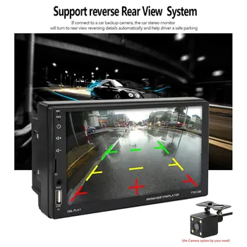 

7701 Universal 7 "Touch Screen 2 din Auto Multimedia Speler Autoradio 2din Stereo Video MP5 Speler Auto Radio Four-lamp camera