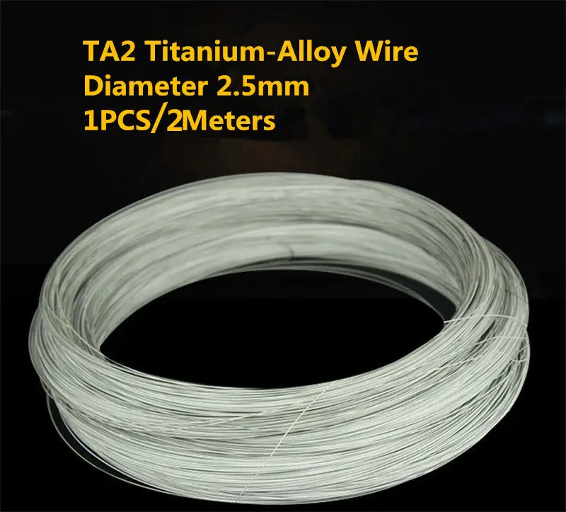 

1PCS/2Meters TW006 Titanium-Alloy Wire 2Meter Diameter 2.5mm TA2 Titanium Wire Free Shipping Sell at a Loss Titanium Cable DIY