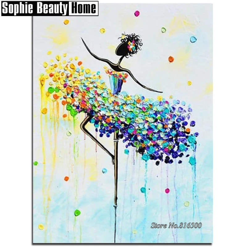 

DIY Diamond Embroidery 5D Crystals Diamond Mosaic Cartoon Beauty Dancer Diamond Painting Cross Stitch Kit Rhinestone Gift 187222