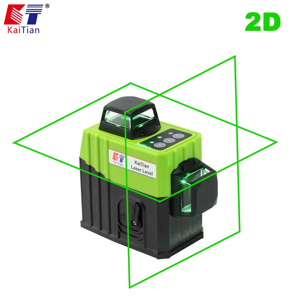 

KaiTian 8 LinesLaser Levels Battery Self-Leveling 360 Vertical 532nm Horizontal Cross Green Livello Laser Beam Line Level Tools