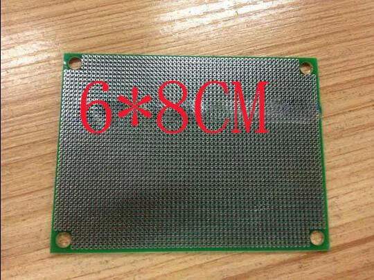 10 шт. зеленая маска pcb 6*8 см pcb двухсторонняя HASL 1,6 Толстая 1,27 шаг универсальная печатная плата