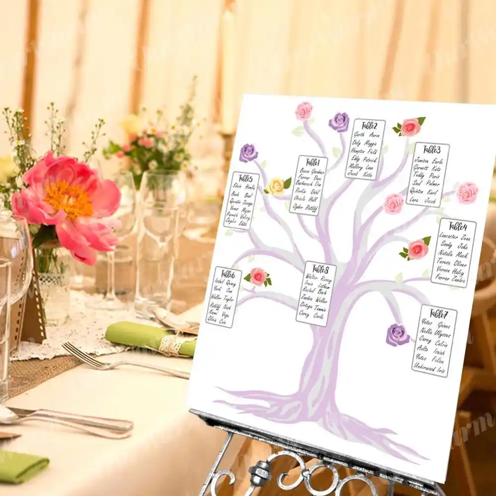 Ourwarm 68x58cm Diy Wedding Tree Table Plan Seating Table