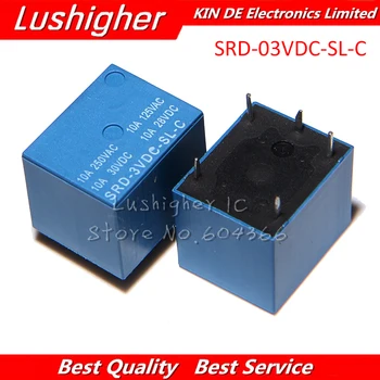 

5PCS Relay SRD-03VDC-SL-C SRD-03VDC-SL SRD-03V SRD-03VDC Relays 5PINS 3V DC
