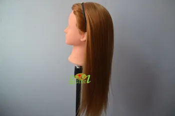 

Free Shipping Mannequin HeadSynthetic Head Hairdressing Human Hair Mannequin Clamp Practice Model Training Hairdresser Head