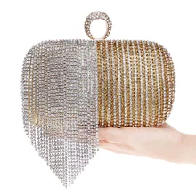 2016 neue Quaste Kupplung Kristall Diamanten Frauen Tasche Süße Damen Einzelne Schulter Bag Fashion Messenger Bags Hochzeit Partei Geldbörsen