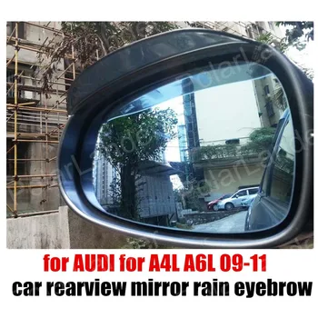 

1 pair high quality Car Rearview Mirror Rain Cover rain eyebrow back Mirror for AUDI for A6L A4L 09-11
