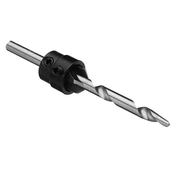 BINOAX 22pc Tapered Drill Bits Countersink Set Stop Collars Hex Key Wood Pilot Hole DIY Woodworkers