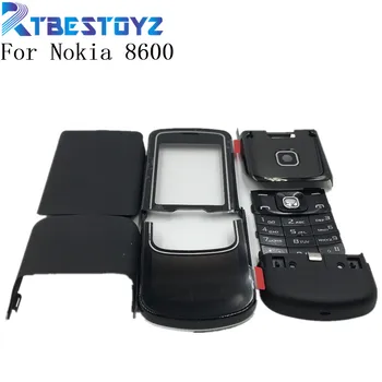 

RTBESTOYZ Original Good quality For Nokia 8600 New Full Housing Cover Case With English Keypad +Logo