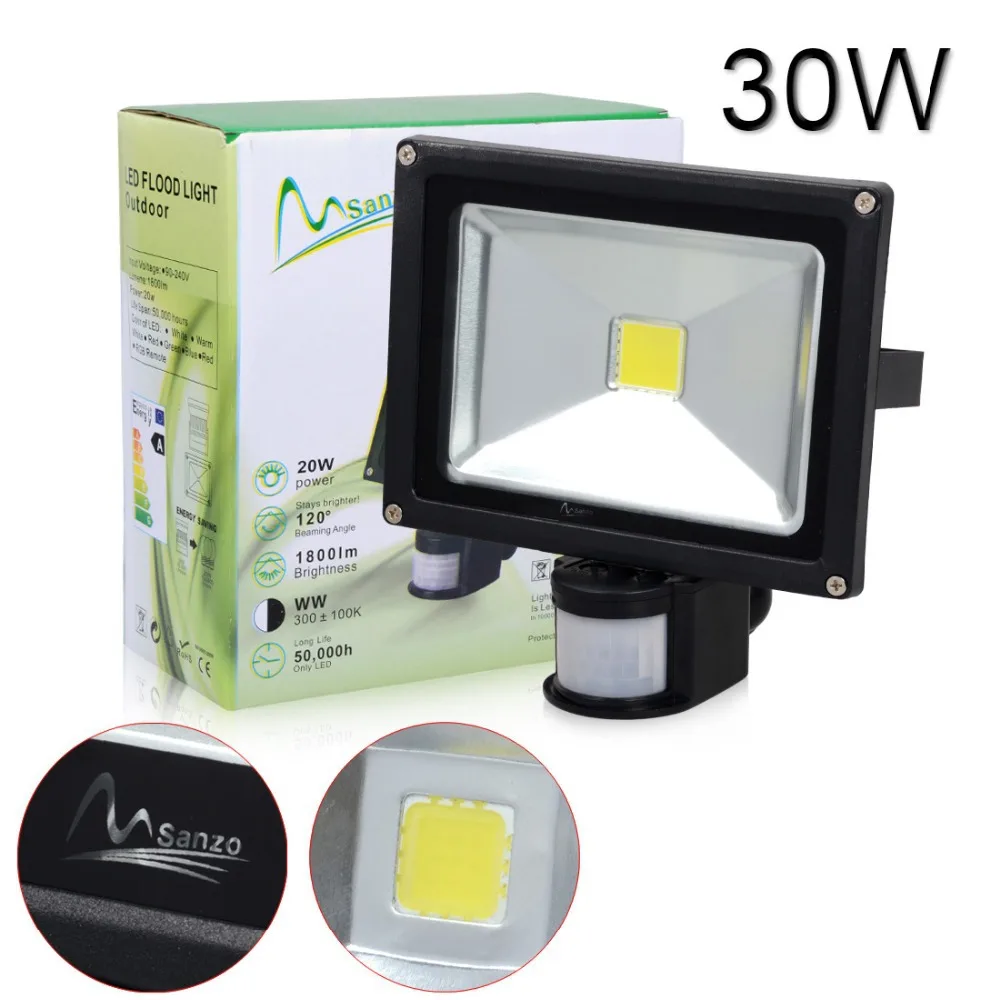 30Watt LED Floodlight PIR Motion Sensor Security Wall Light Outdoor Flood Light 30Watt LED Floodlight PIR Motion Sensor Security Wall Light Outdoor Flood Light