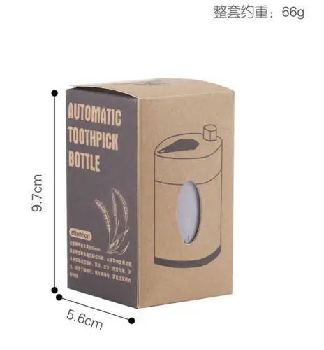 Wheat Straw Automatic Toothpick Holder Container Storage Box Toothpick Dispenser