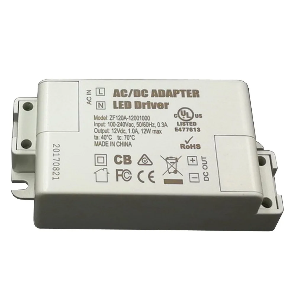 2 шт. ZF120A-12001000 100-240 в 1a 12 Вт Трансформаторы освещения с постоянным напряжением