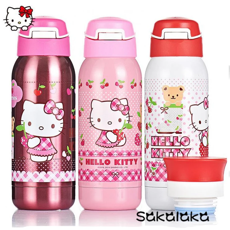 380ml Hello Kitty lovely BPA free stainless steel sport vacuum water bottle kidsin Water