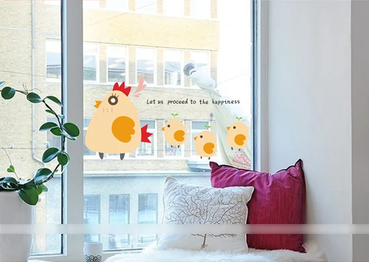 Colorful Chicken Cartoon Wall Sticker undefined