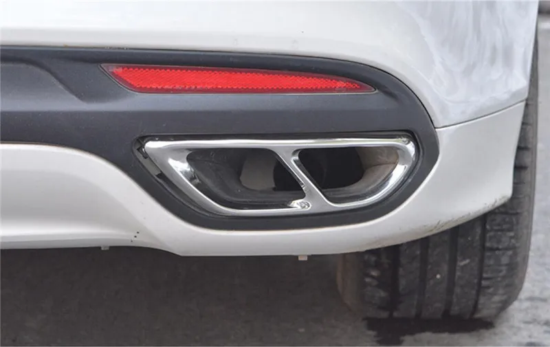 Для Ford Mondeo MK5 Нержавеющая сталь заднего цилиндра выхлопной трубы Накладка 2 шт./компл