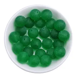 4-мм 12 мм натуральный камень Бусины круглые великолепные зеленые халцедон матовый агата свободные бусины для DIY ювелирных изделий ожерелье