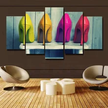 HD Cópia Da Lona Decoração de Casa Arte Da Parede Pintura Bonita Sapatos Imagem A Imagem Para a Decoração Home Moderna